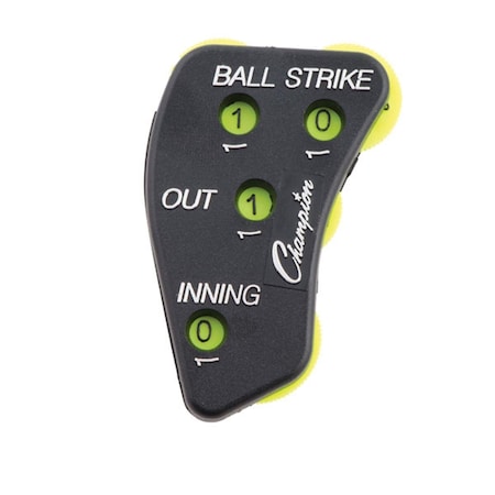 Champion Sports 4 Wheel Umpire Indicator, Black & Optic Yellow - Pack of 12 PI4